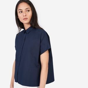 Everlane Cotton Poplin Square Shirt - Navy